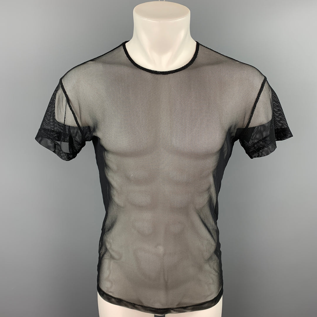JOHN BARTLETT Taille S T-shirt Col Rond Mesh Polyamide / Nylon Noir
