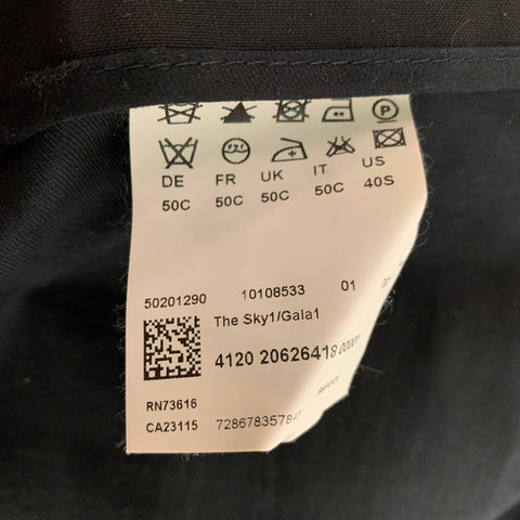 BOSS by HUGO BOSS Size 40 Black Virgin Wool Single Button Tuxedo Suit