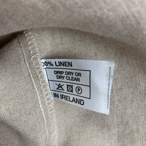MAGEE Size XL Oatmeal Linen Long Sleeve Shirt
