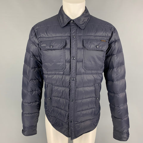 POLO by RALPH LAUREN Size M Navy Quilted Nylon Snaps Jacket