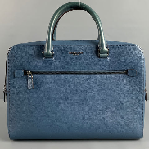 MICHAEL KORS Blue Leather Briefcase