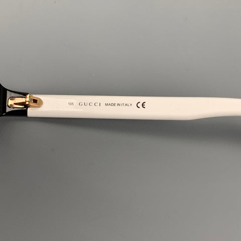 GUCCI Black & White Acetate Prescription Eyewear