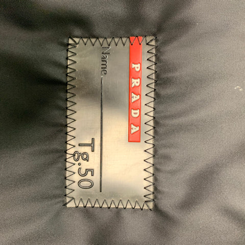 PRADA Chest Size 40 Size 40 Black Nylon Bomber Jacket