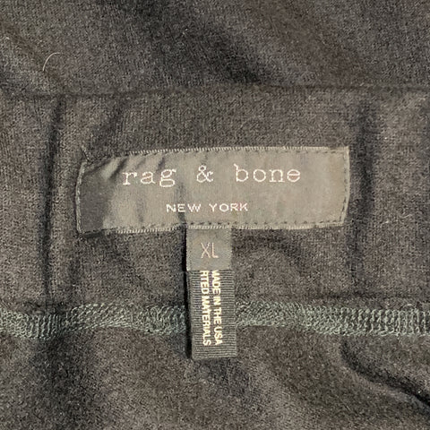 RAG & BONE Size XL Black Wool Drawstring Casual Pants