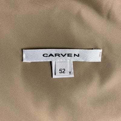 CARVEN Size 42 Khaki Polyester Notch Lapel Sport Coat