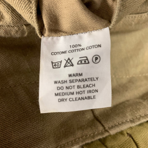 KAPITAL Size XL Khaki Cotton Wide Leg Casual Pants