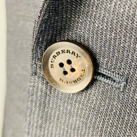 BURBERRY PRORSUM Size 42 Grey Textured Virgin Wool Sport Coat