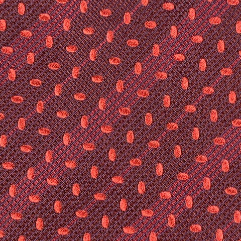 GIORGIO ARMANI Burgundy Red Dots Silk Tie