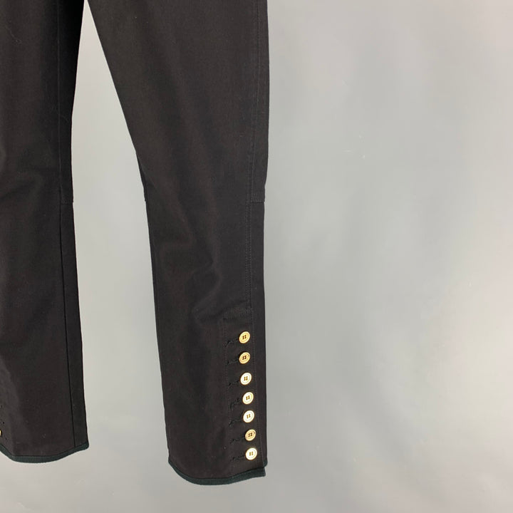 BALMAIN Size S Black Cotton Jodhpurs Casual Pants