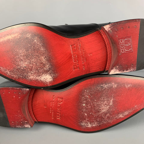 CESARE PACIOTTI Talla 10 Zapatos con cordones de cuero con tachuelas negros