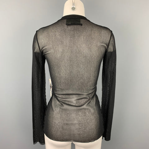 Vintage JEAN PAUL GAULTIER Size L Black Eye Lip Embroidery Polyamide Pullover