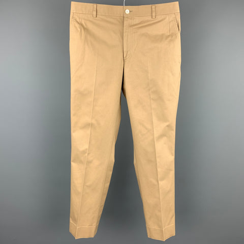 THOM BROWNE Size 30 Khaki Cotton Zip Fly Dress Pants