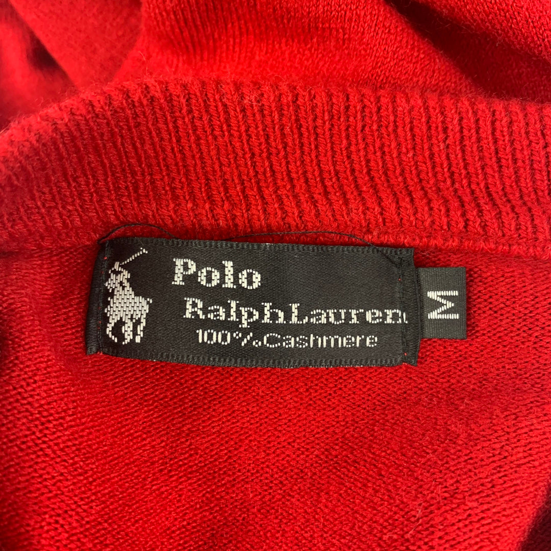 Vintage POLO by RALPH LAUREN Size M Red Cashmere Crew-Neck Sweater