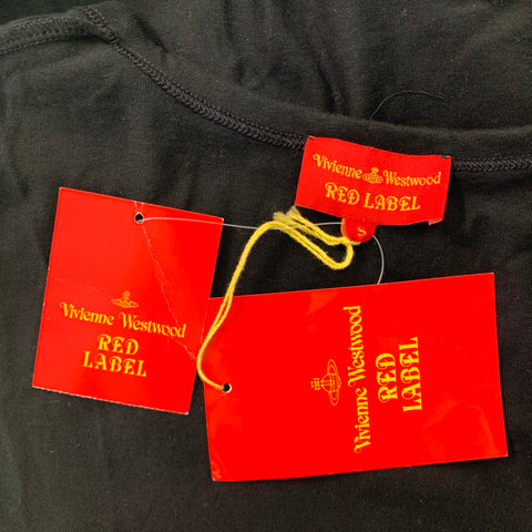 VIVIENNE WESTWOOD RED LABEL Taille S T-shirt en coton imprimé graphique noir et gris