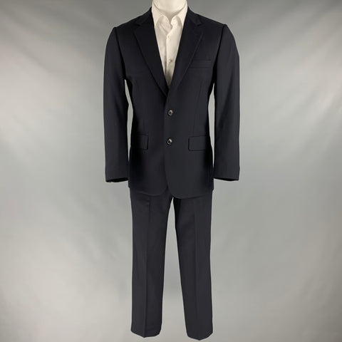 PAUL SMITH Taille 38 Costume à revers cranté en laine marine