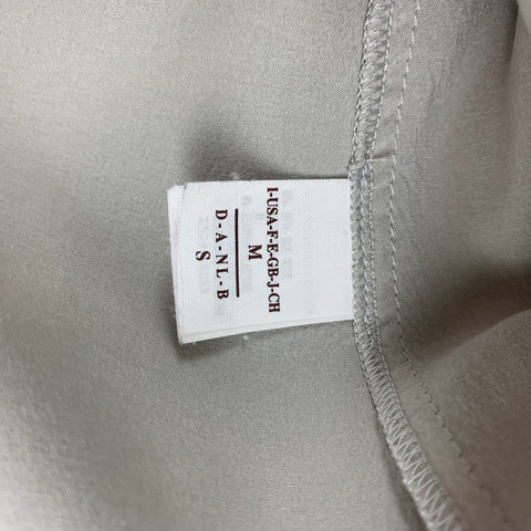 BRUNELLO CUCINELLI Taille M Blouse sans manches en rayonne grise mélangée avec strass