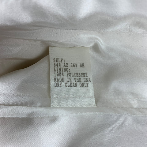 CAROLINA HERRERA Size M Cream & Yellow Acetate Blend Overlay Gown