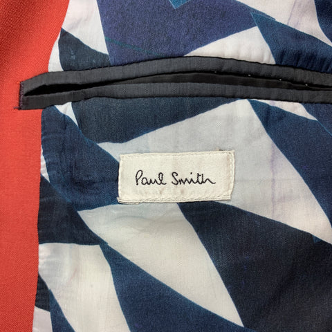 PAUL SMITH Size 38 Brick Wool Notch Lapel Sport Coat