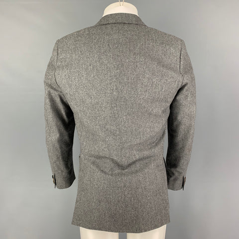 PAUL SMITH Size 38 Grey Wool Cashmere Notch Lapel Sport Coat