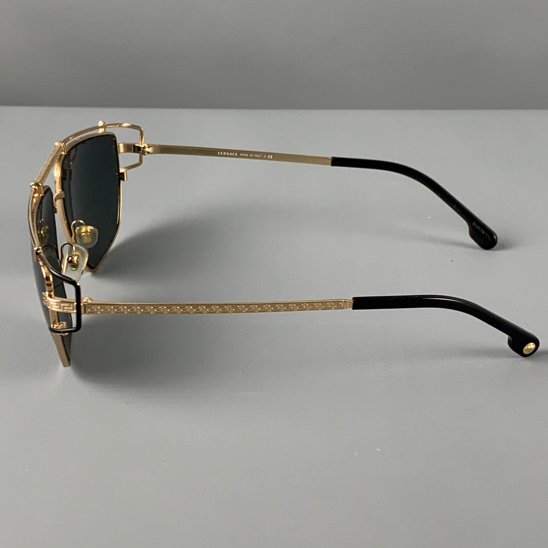 VERSACE Gold Metal Sunglasses