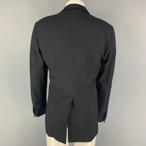 PAUL SMITH The Byard Size 40 Black Wool Peak Lapel Sport Coat