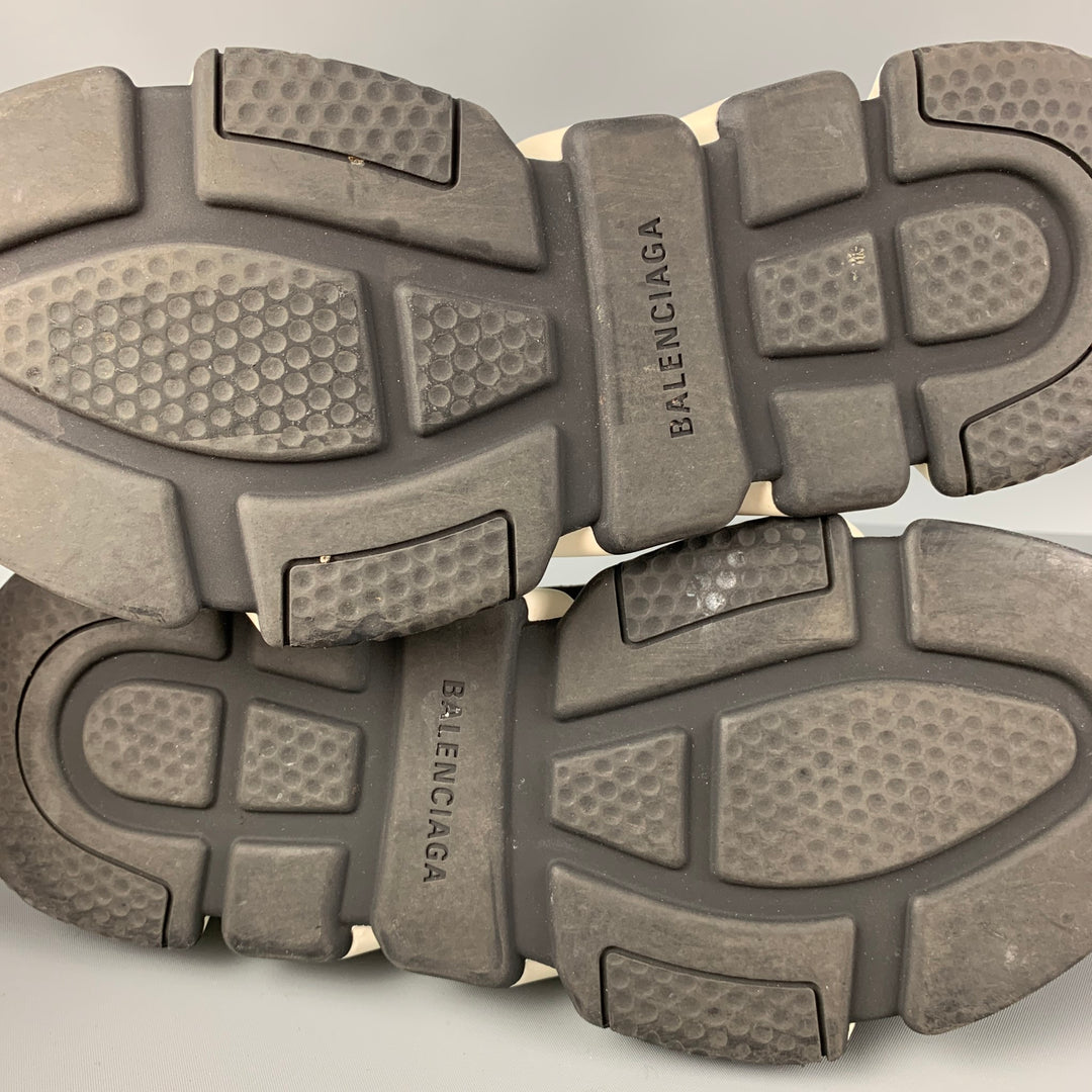 BALENCIAGA Zapatillas Speed ​​sin cordones con logo blanco y negro talla 10