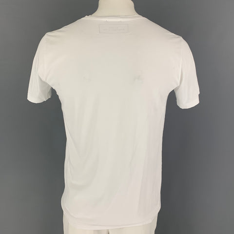 BALMAIN Size XL White Cotton T-shirt