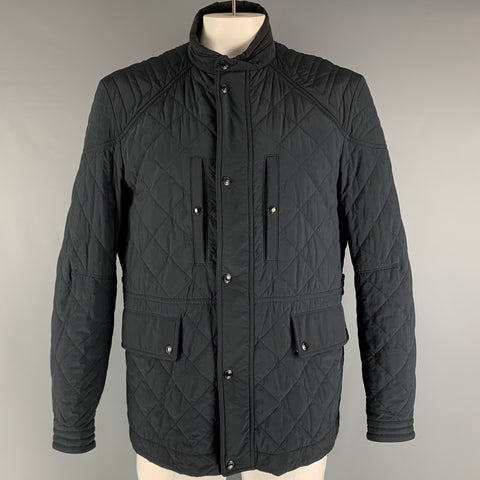 TOM FORD Size 46 Black Quilted Polyamide Blend Jacket