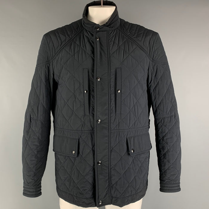 TOM FORD Size 46 Black Quilted Polyamide Blend Jacket