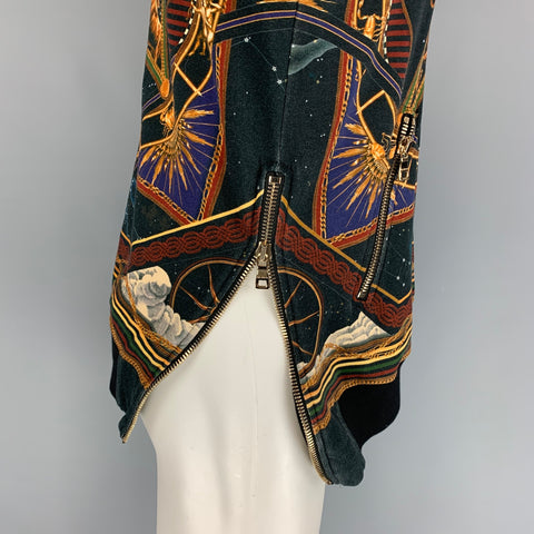 BALMAIN Size S Multi-Color Astrology Cotton Hoodie Sweatshirt