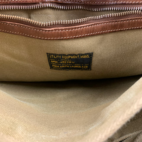 POLO by RALPH LAUREN Limited Edition Utility Equipment Khaki & Olive Red Cross Canvas Cross Body Bag