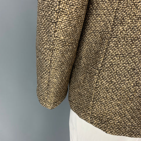 COMME des GARCONS HOMME PLUS Size L Gold Brown Woven Wool Nylon Sport Coat