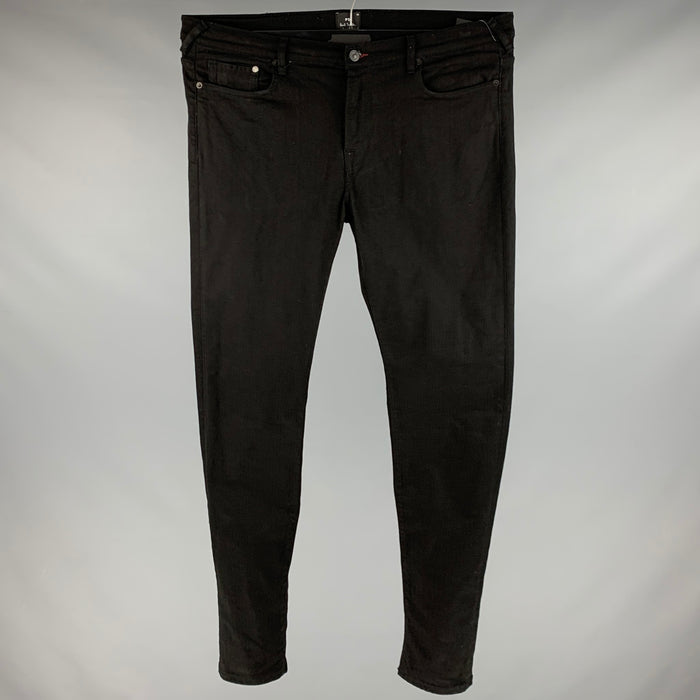 PAUL SMITH Size 36 Black Cotton Blend Jeans