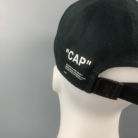 OFF-WHITE Black Graphic Cotton CAP Hat