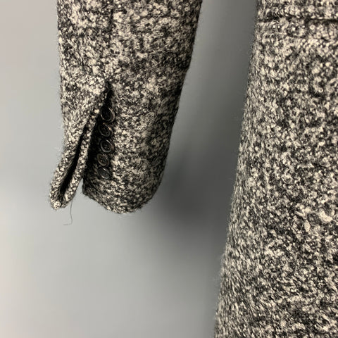 PAUL SMITH Size M Grey Heather Wool Blend Notch Lapel Double Breasted Coat