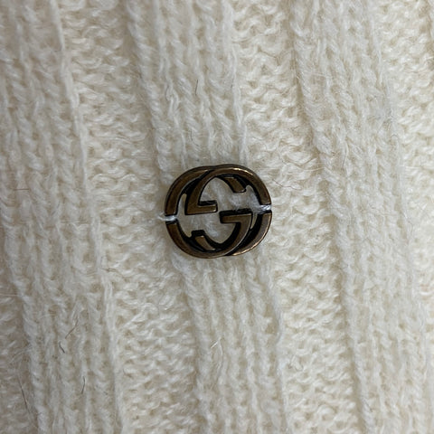GUCCI Taille M Pull à col roulé en laine d’alpaga tricoté crème