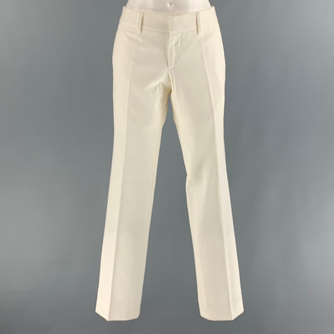 GUCCI Poitrine Taille 40 Beige Solide Coton Revers Cranté 32 29 Costume