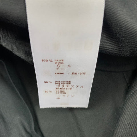 LOUIS VUITTON Size 36 Navy Grey Plaid Wool Zip Fly Dress Pants
