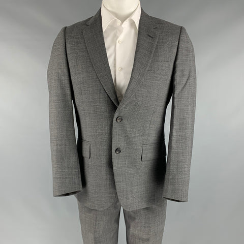 PAUL SMITH Taille Poitrine 38 Costume Gris Noir En Laine Basketweave
