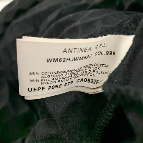 ARMANI COLLEZIONI Size 12 Black Cotton Polyamide Turtleneck Top
