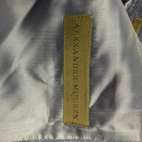 ALEXANDER MCQUEEN Size 44 Blue Plaid Wool Notch Lapel Sport Coat