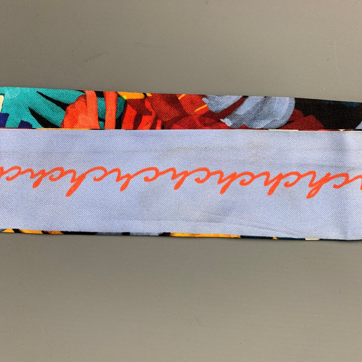 CAROLINA HERRERA Multi-Color Leaf Twill Scarf
