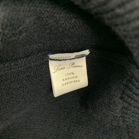 LORO PIANA Size L Navy Cashmere V-Neck Vest