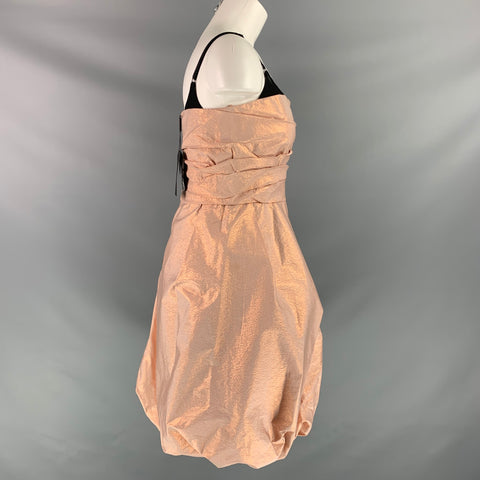 BURBERRY PRORSUM Resort 2013 Size 8 Pink Black Silk / Elastane Dress