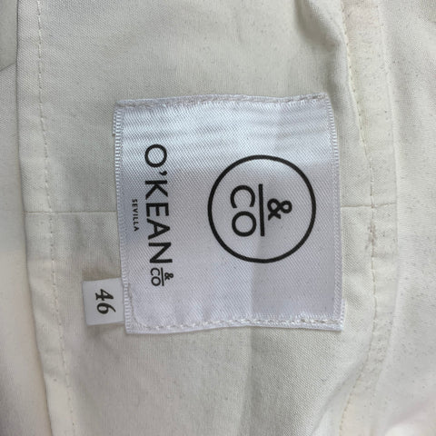 O'KEAN &amp; Co Talla 36 Chaqueta con cremallera de algodón blanquecino