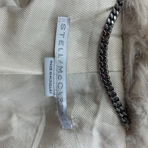 STELLA McCARTNEY Taille S Gilet en fausse fourrure acrylique beige