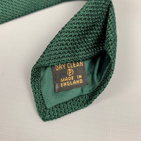PAUL STUART Green Textured Silk Tie