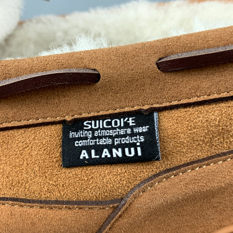 SUICOKE Alanui Size 11 Brown Suede Leather Fringed Loafers