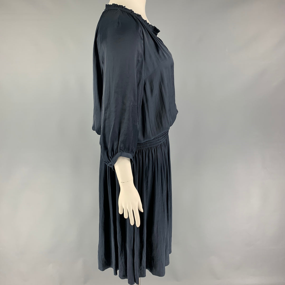 GERARD DAREL Talla 14 Vestido azul marino con cinturilla elástica de poliéster