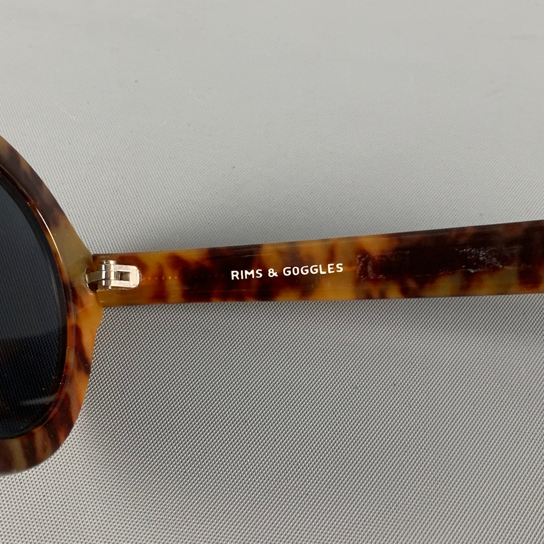 RIMS & GOGGLES Brown Tortoise Shell Acetate Sunglasses